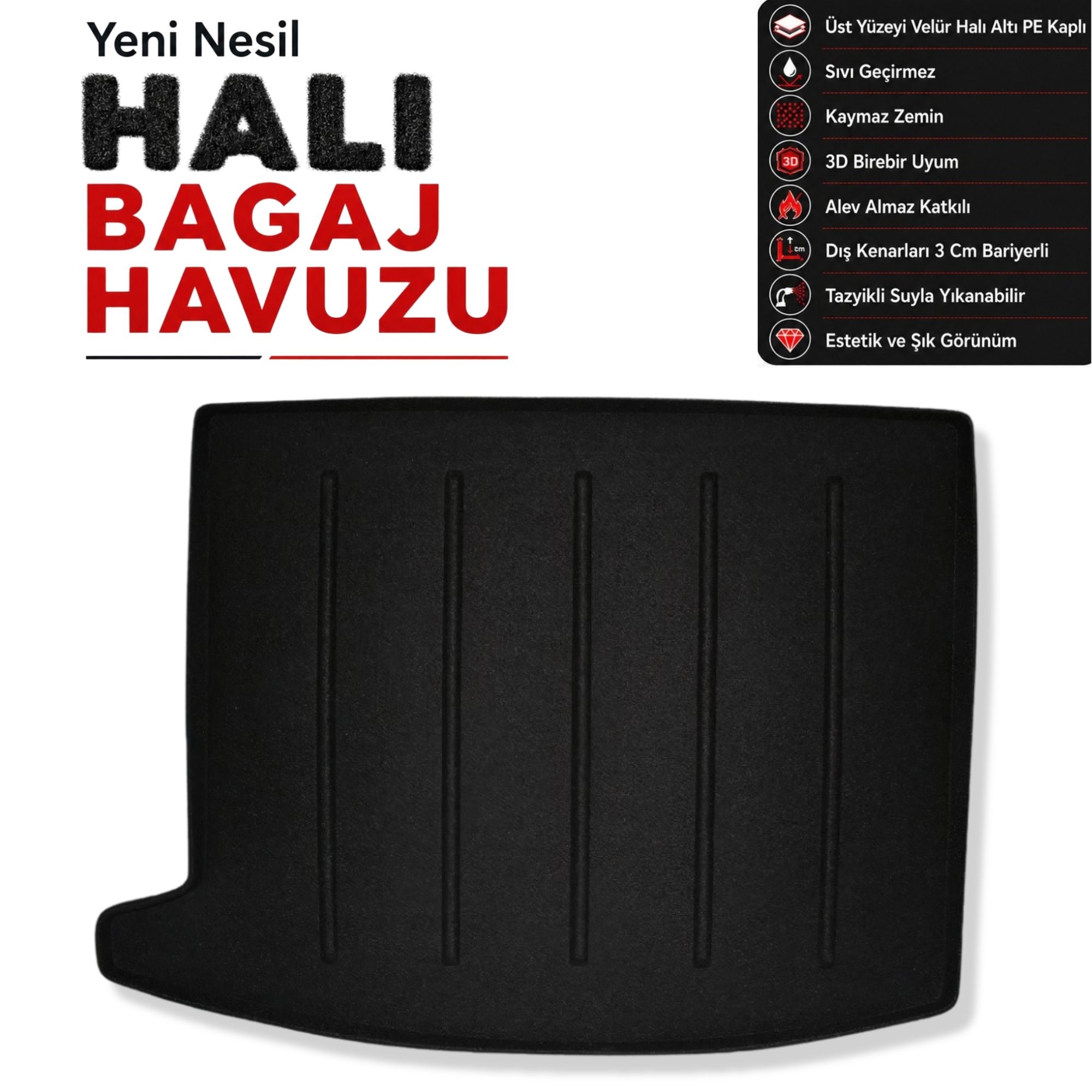 MG Hs Benzinli Halı Bagaj Havuzu (2018-2023 Arası) 