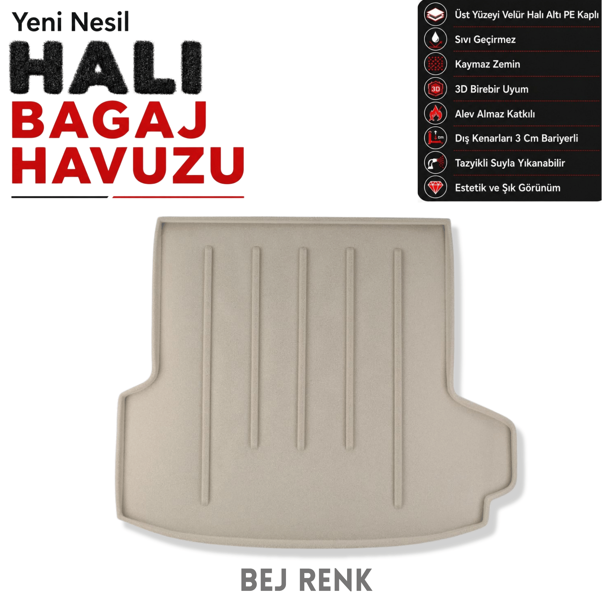 BMW 3 Gran Turismo  Halı Bagaj Havuzu F34 (2013-2021 Arası)