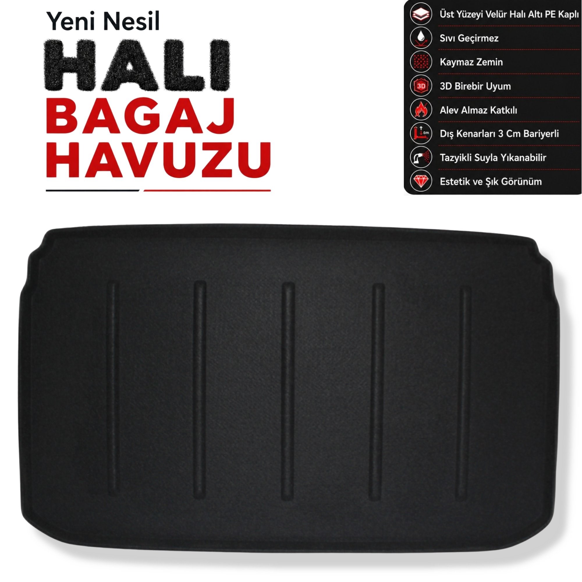 Mini Cooper 5 Kapı Halı Bagaj Havuzu 2018 - 2023 Arası