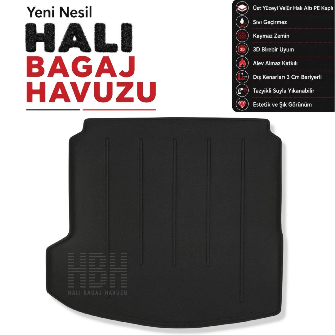 Renault Megane IV Sedan Halı Bagaj Havuzu (2016-2024 Arası)