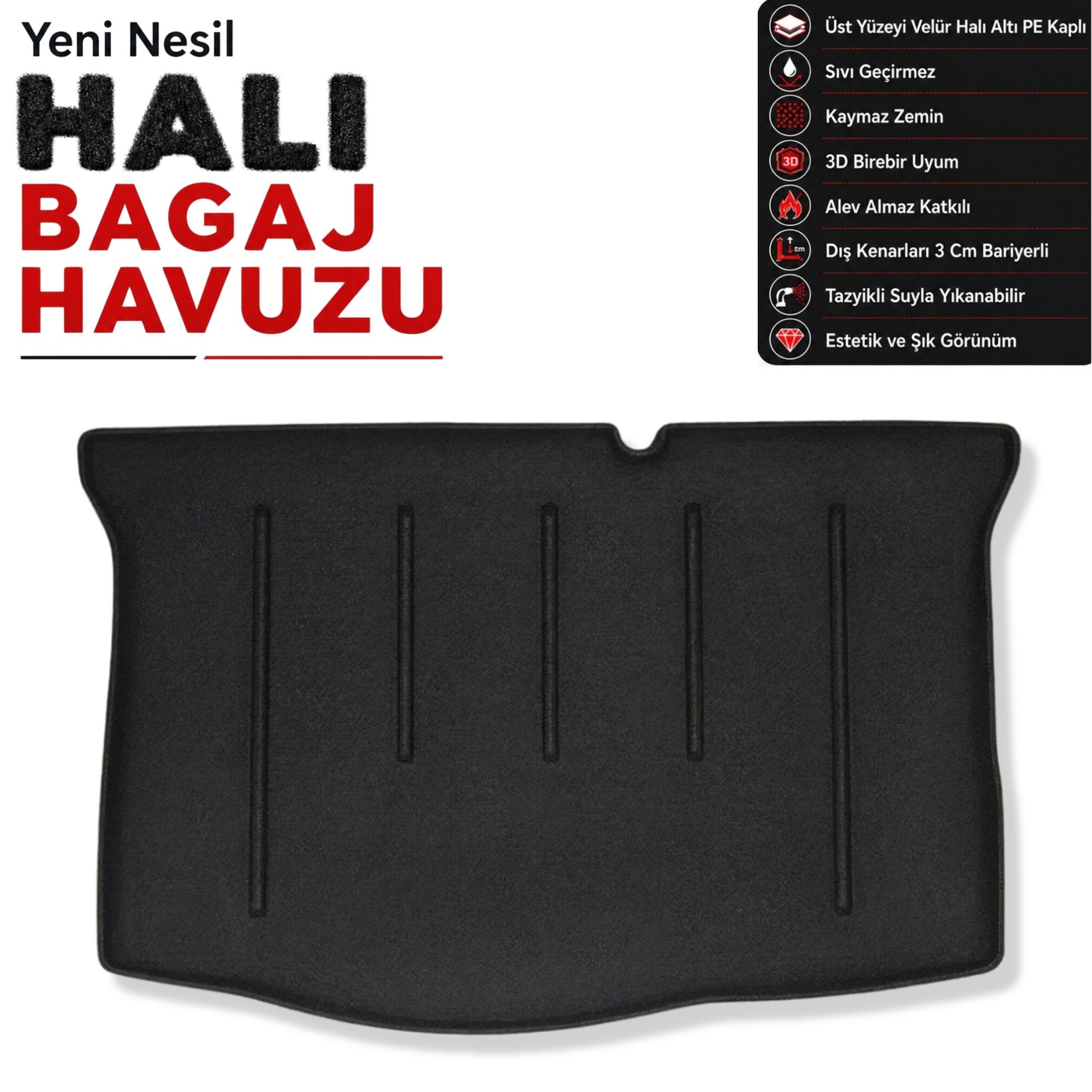 Hyundai İ20 Active Halı Bagaj Havuzu (2015 ve Sonrası)
