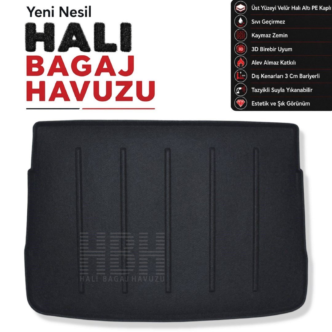 Vw Golf VIII Üst Raf Halı Bagaj Havuzu (2021 Sonrası)