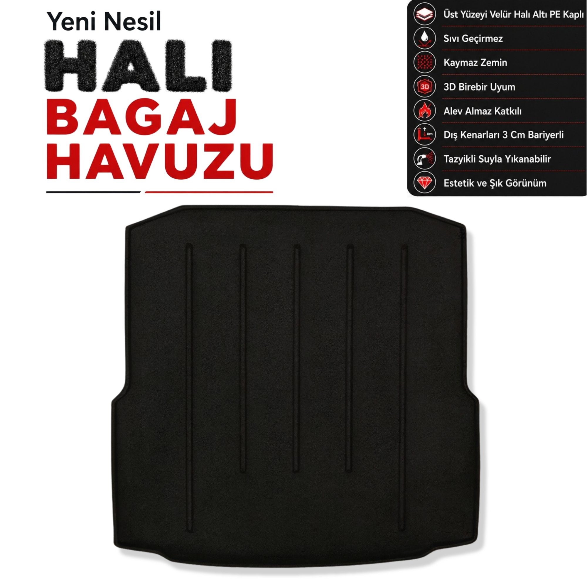 Skoda Octavia III Halı Bagaj Havuzu (2013-2020 Arası)