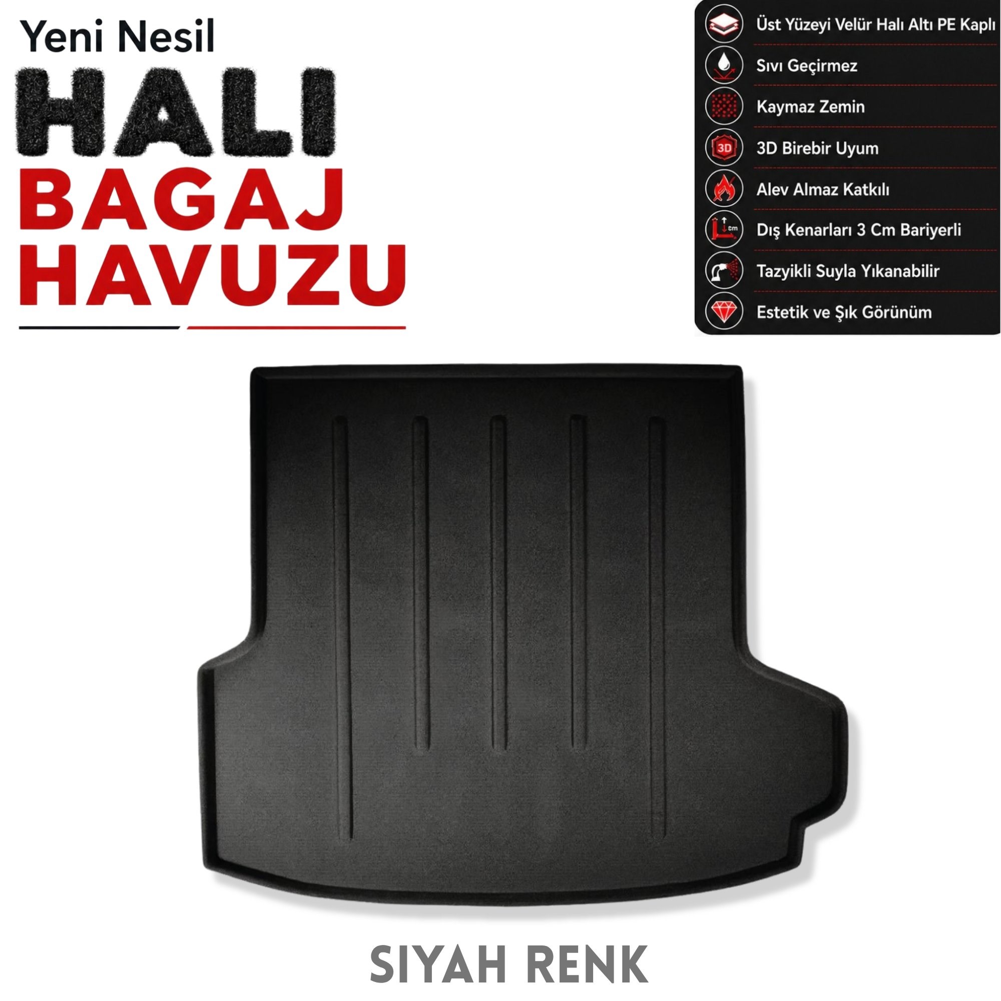 BMW 3 Gran Turismo  Halı Bagaj Havuzu F34 (2013-2021 Arası)