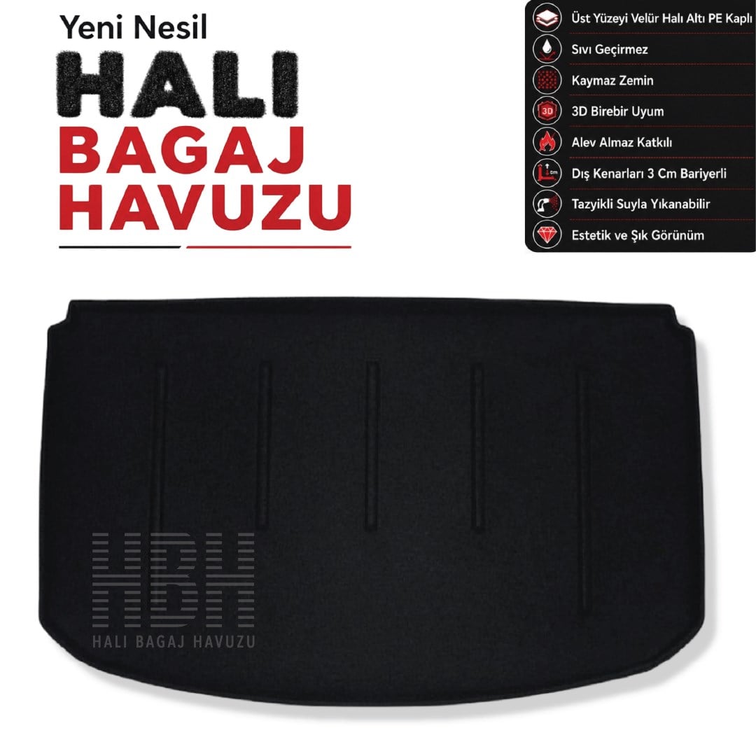 Toyota Yaris (Üst Raf) Halı Bagaj Havuzu (2017-2020 Arası)