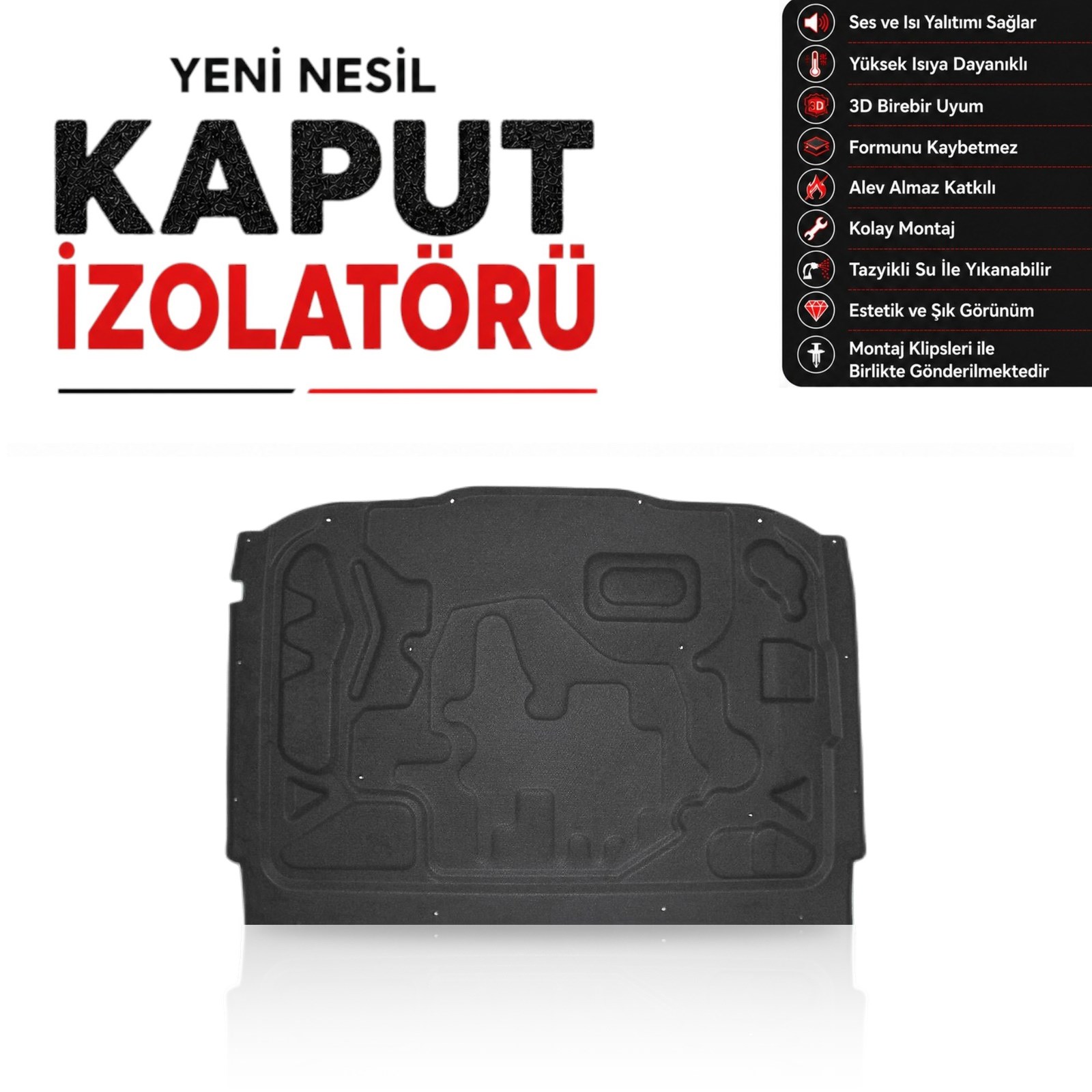 BMW 3 Serisi E30 Kaput İzolatörü (1983-1990 Arası)