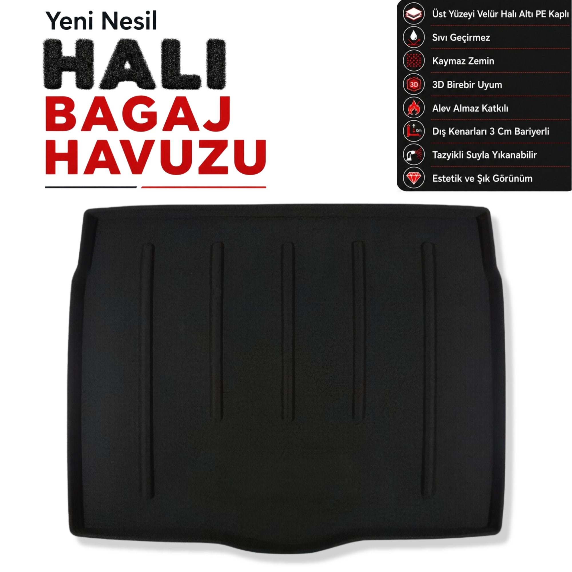 Opel Astra J HB Halı Bagaj Havuzu (2010-2015 Arası)