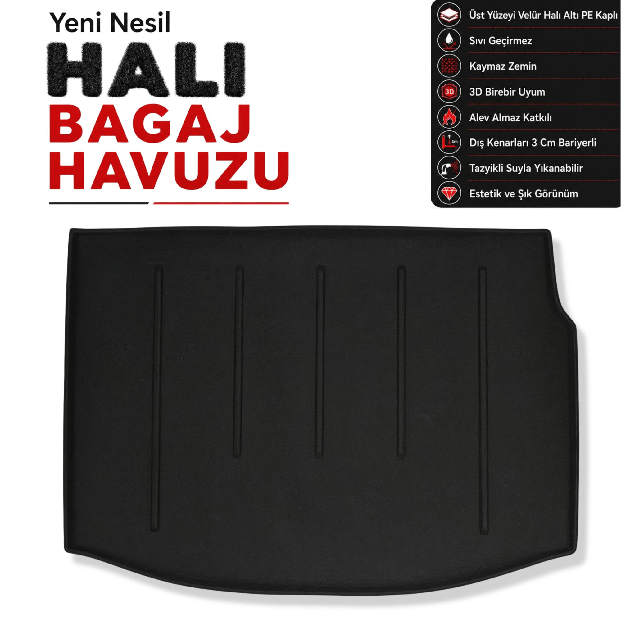 Renault Megane Coupe Halı Bagaj Havuzu (2009 Sonrası)