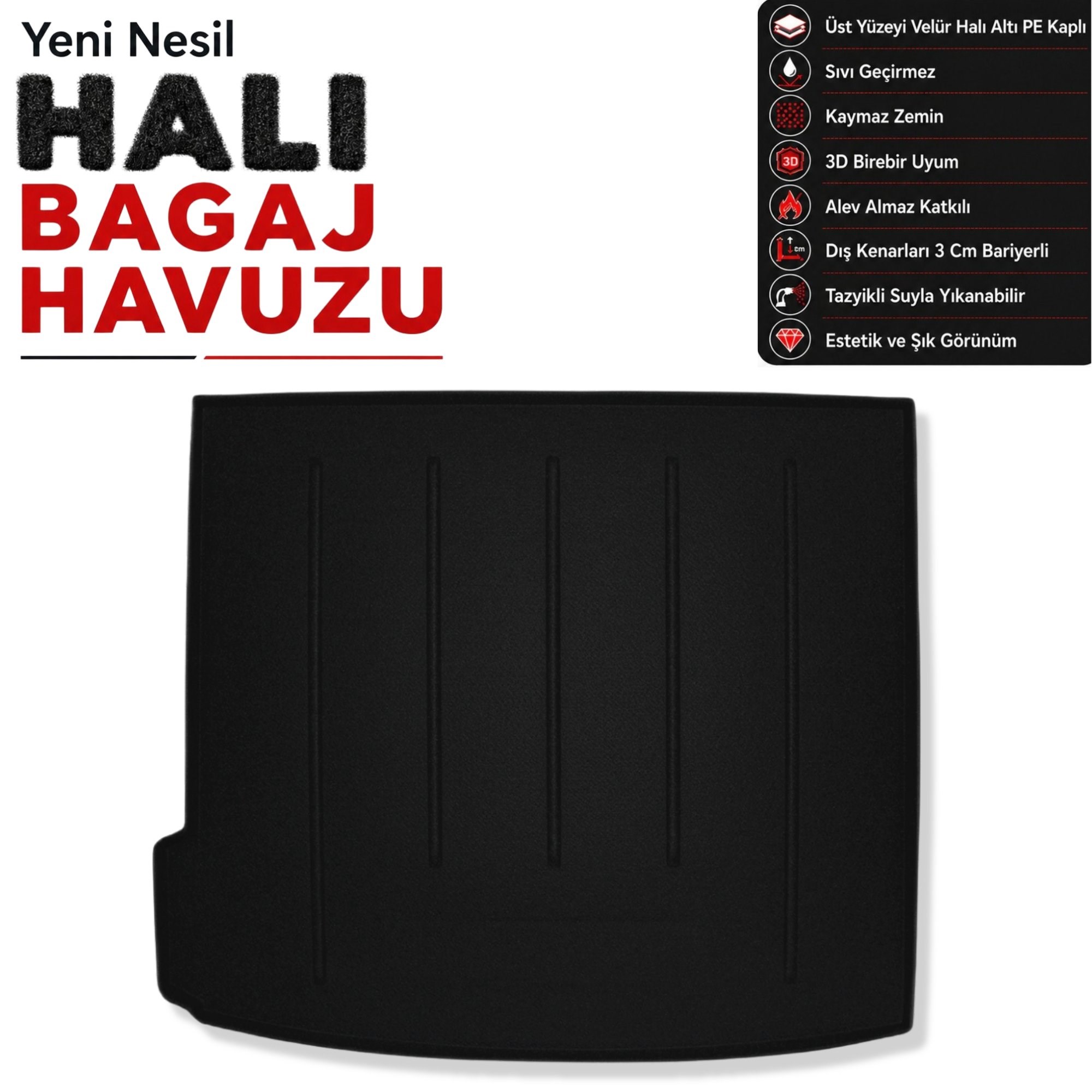 BMW X6 Halı Bagaj Havuzu E71 (2008-2014 Arası)