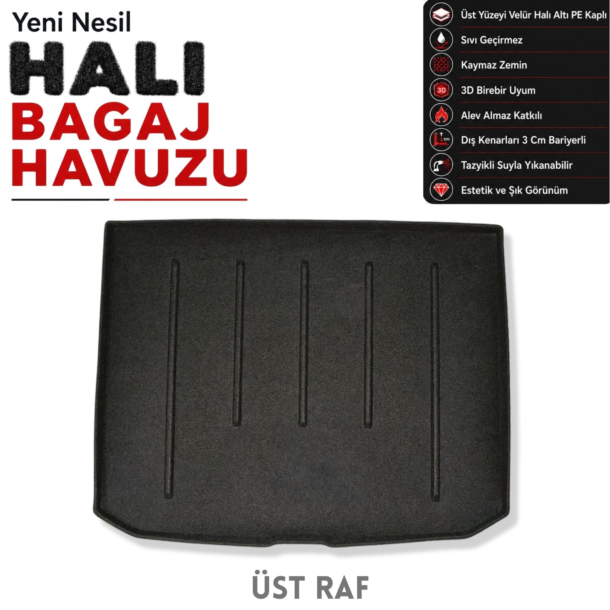 Audi A3 Sportback Halı Bagaj Havuzu (2013 - 2021 Arası)