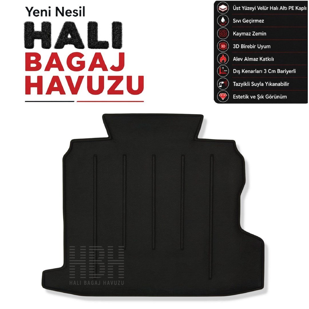 Opel Astra H Sedan Halı Bagaj Havuzu (2004-2012 Arası)