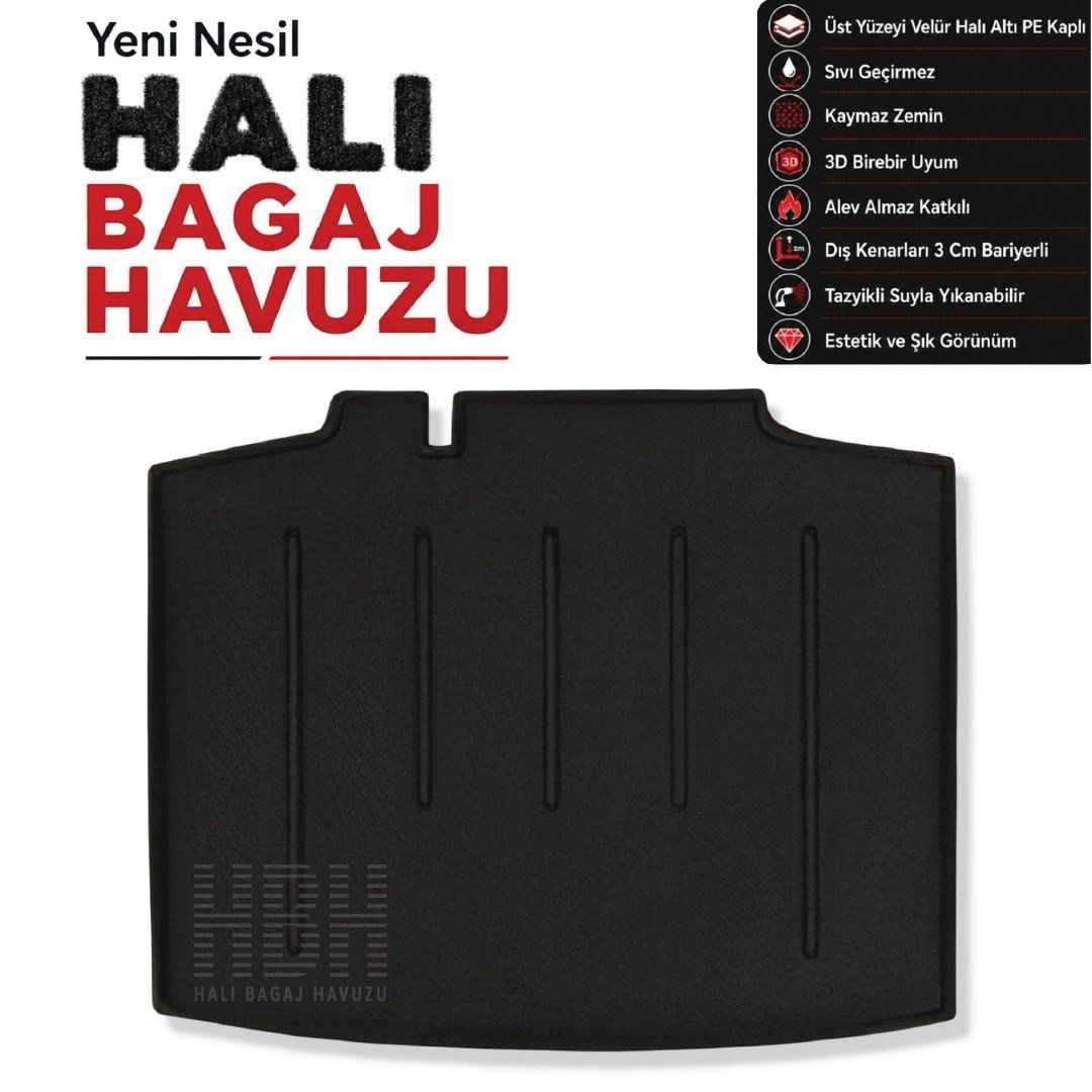 Skoda Rapid Spaceback Halı Bagaj Havuzu (2013-2019 Arası)