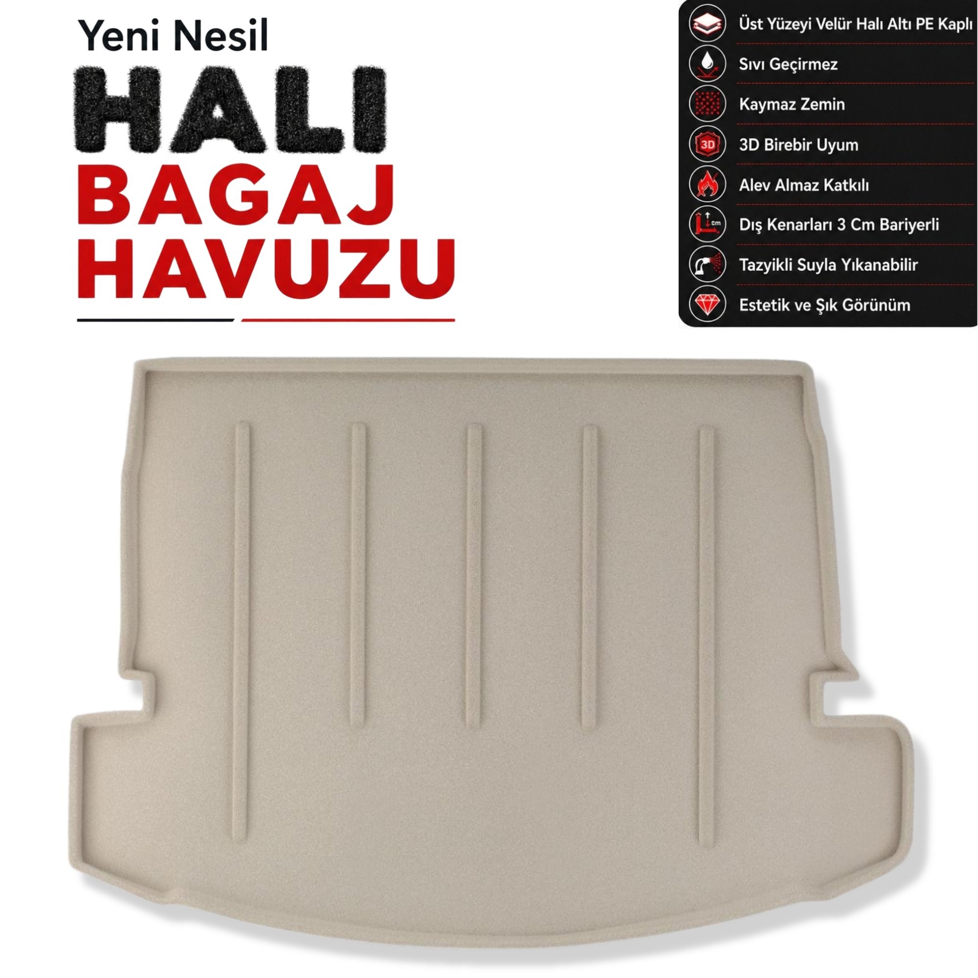 Nissan X-Trail T32 Halı Bagaj Havuzu (2013-2017 Arası)