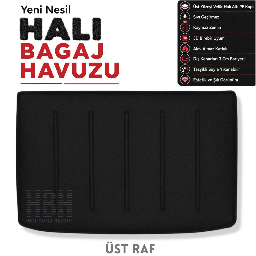 Renault Captur Halı Bagaj Havuzu (2021 Sonrası)