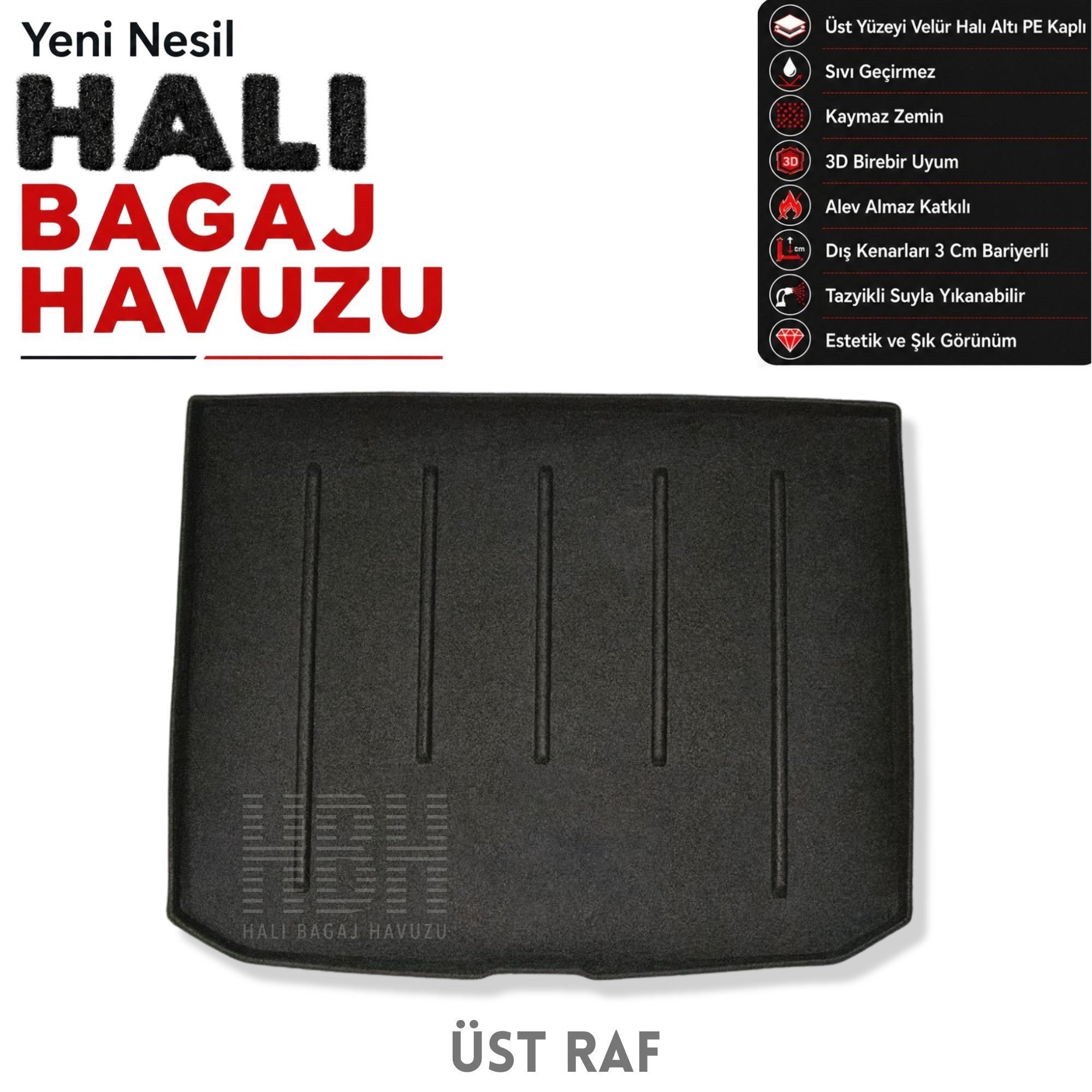 Audi A3 Sportback Halı Bagaj Havuzu (2013 - 2021 Arası)
