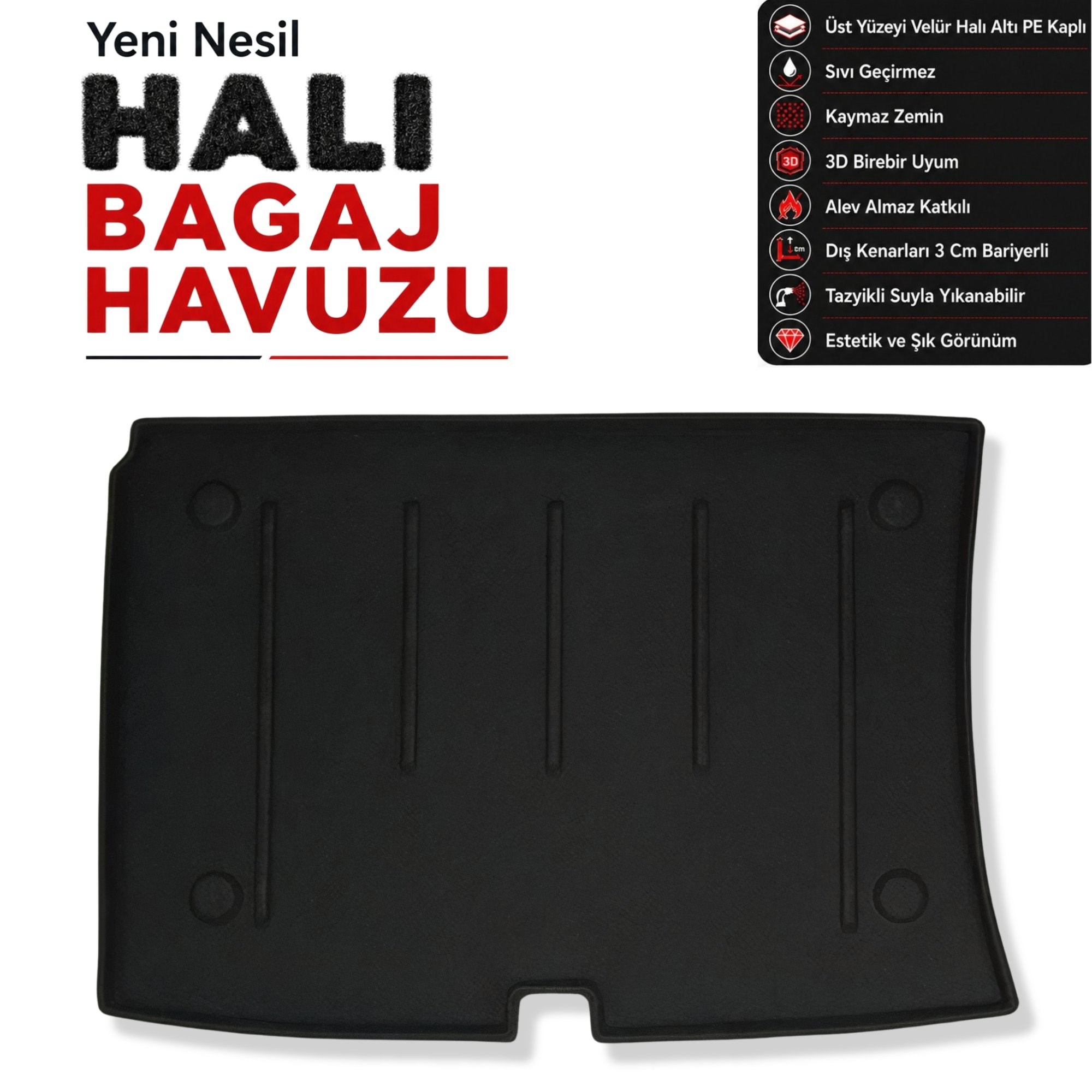 Peugeot Bipper Tepee Halı Bagaj Havuzu (2008 Sonrası)