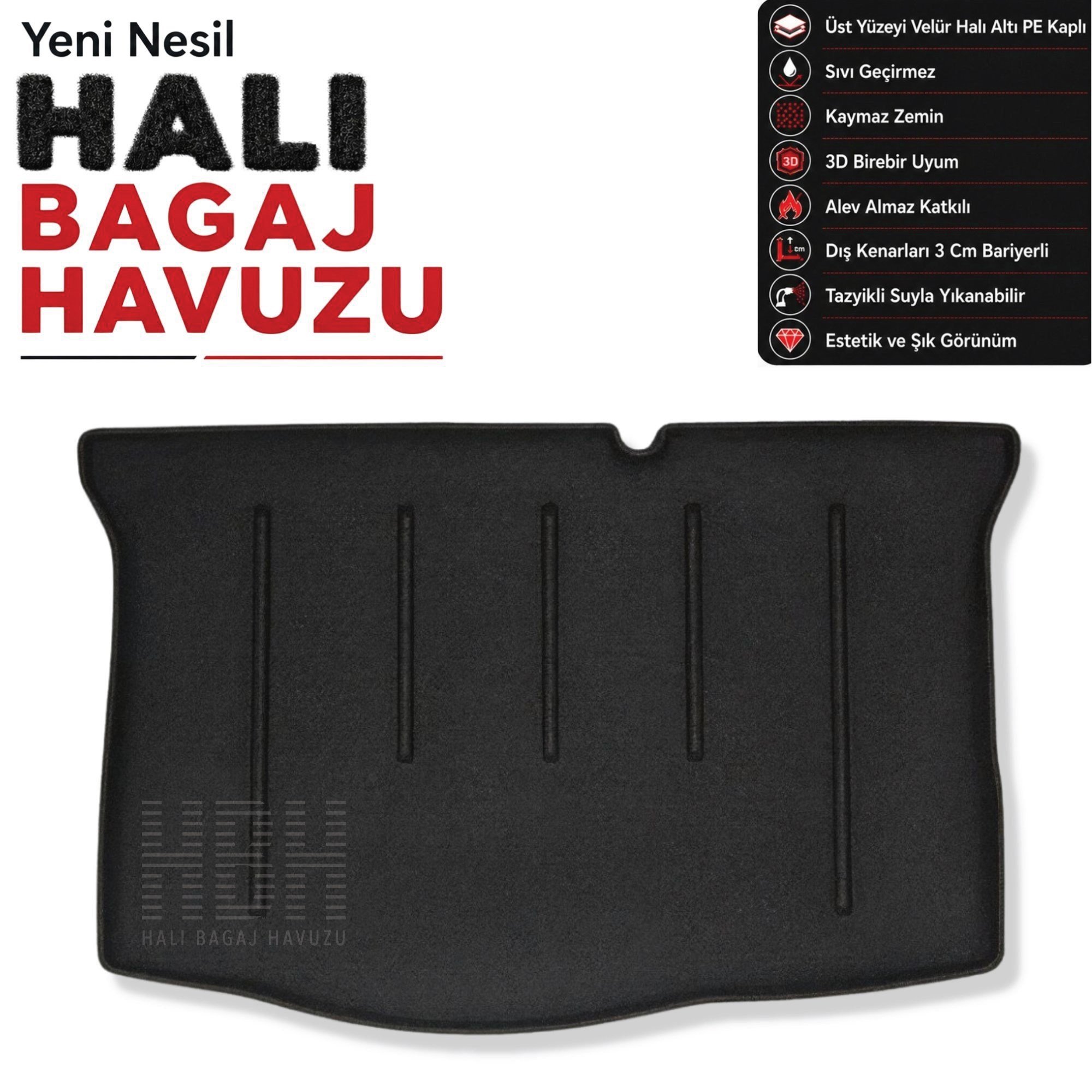 Hyundai İ20 Active Halı Bagaj Havuzu (2015 ve Sonrası)