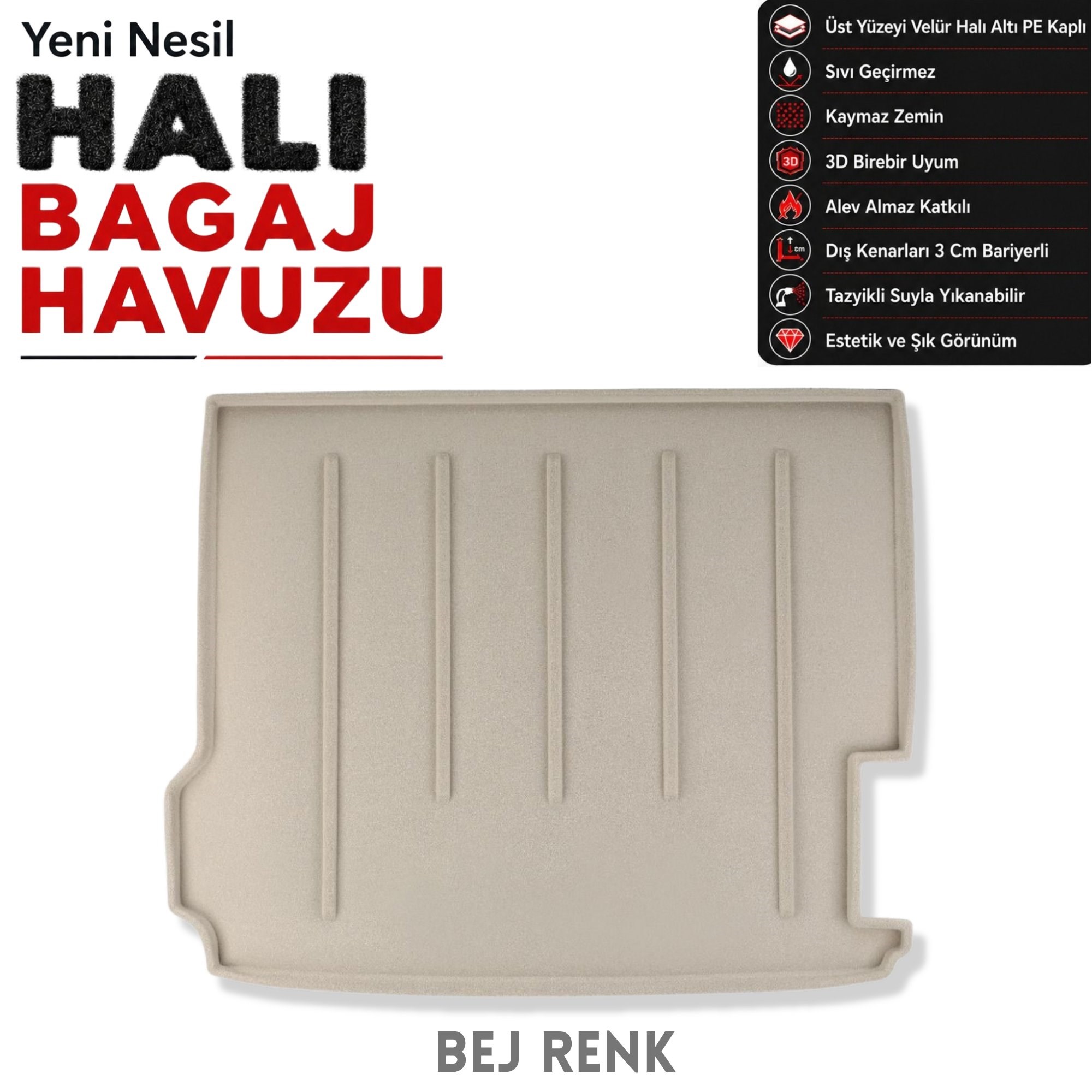 BMW X3 Halı Bagaj Havuzu F25 (2010 - 2017 Arası)