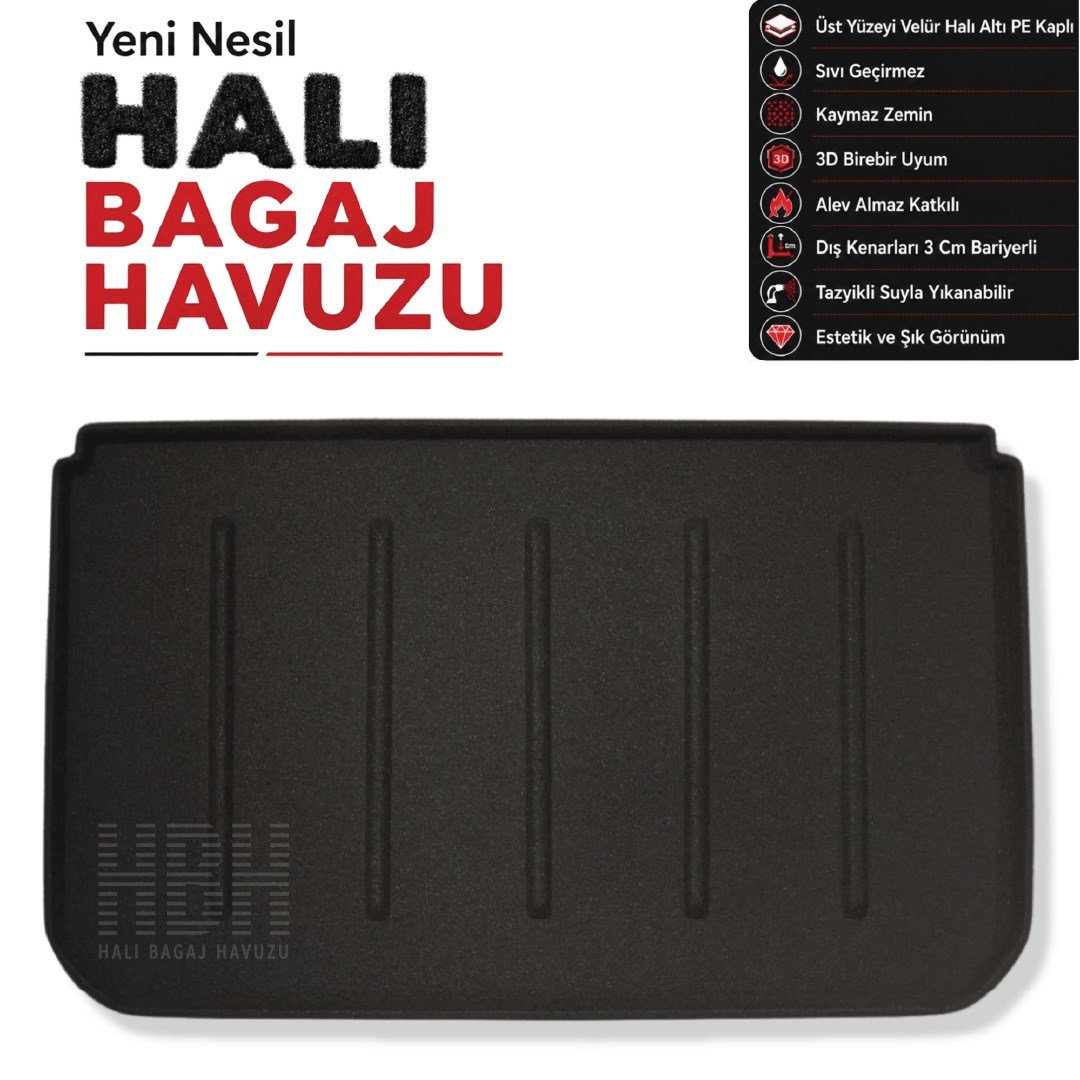 Mini Cooper 5 Kapı Alt ve Üst Uyumlu Halı Bagaj Havuzu (2025 ve Sonrası)