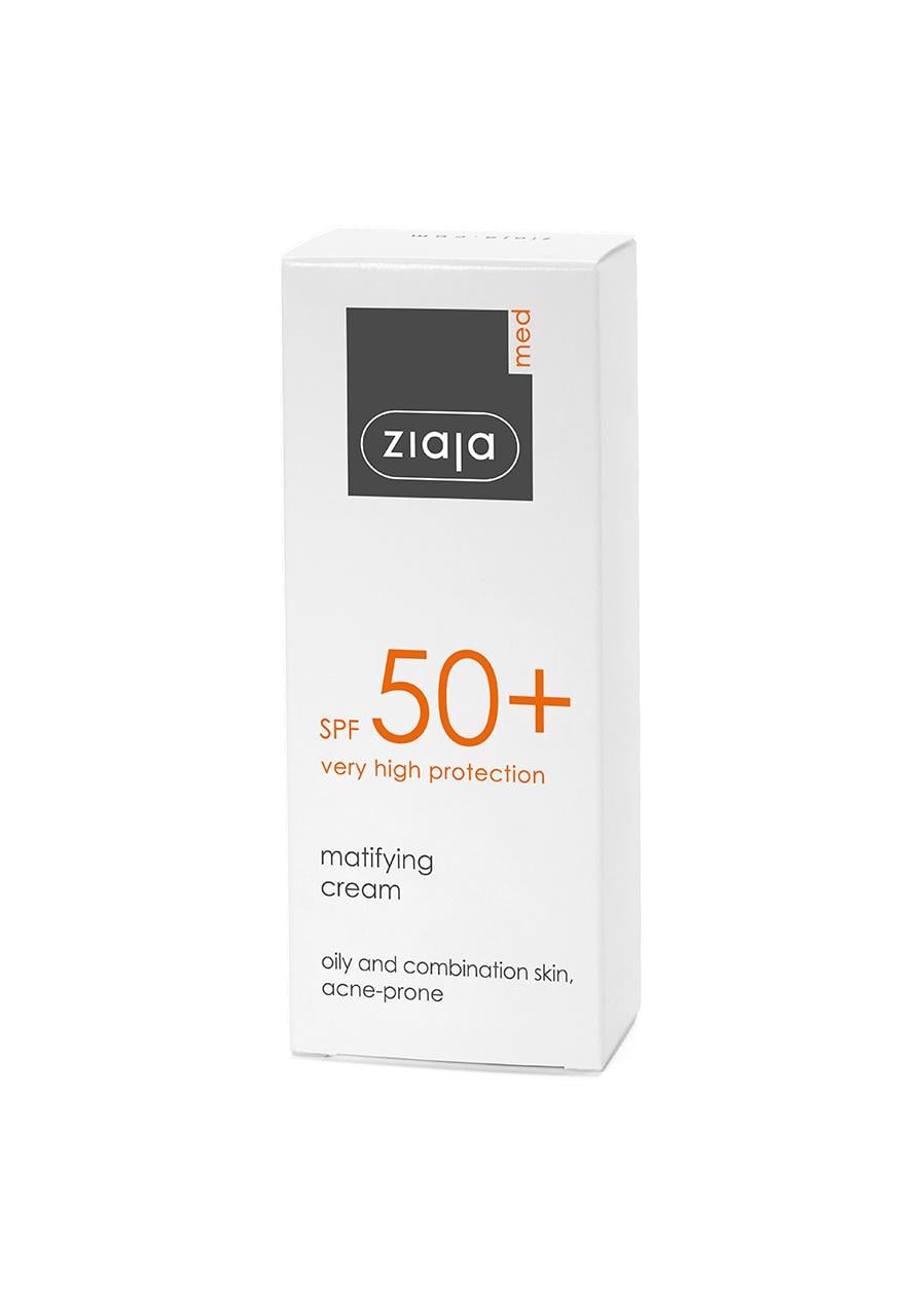 Ziaja MED - med SPF 50+ UVA+UVB koruyucu bakım ve matlaştırıcı yüz kremi