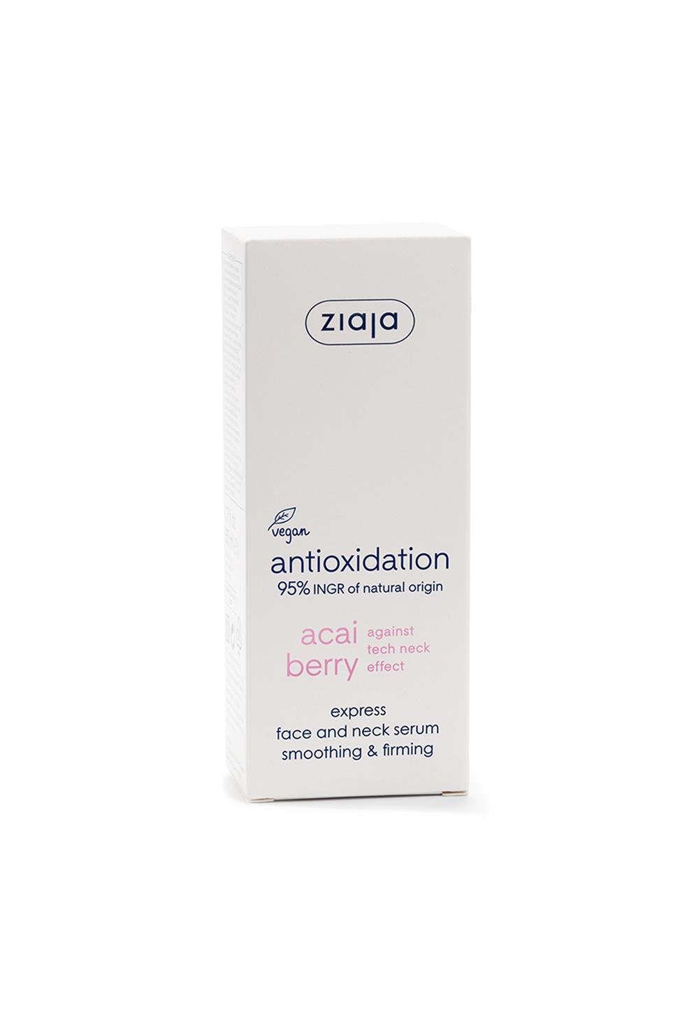 ZiajaAcai Berry Pürüzsüzleştirici ve Sıkılaştırıcı Yüz ve Boyun Ekspress Serum 50 ml