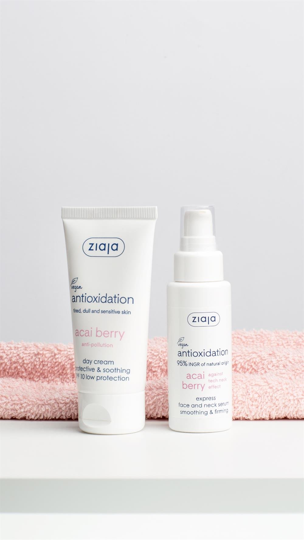 ZiajaAcai Berry Pürüzsüzleştirici ve Sıkılaştırıcı Yüz ve Boyun Ekspress Serum 50 ml