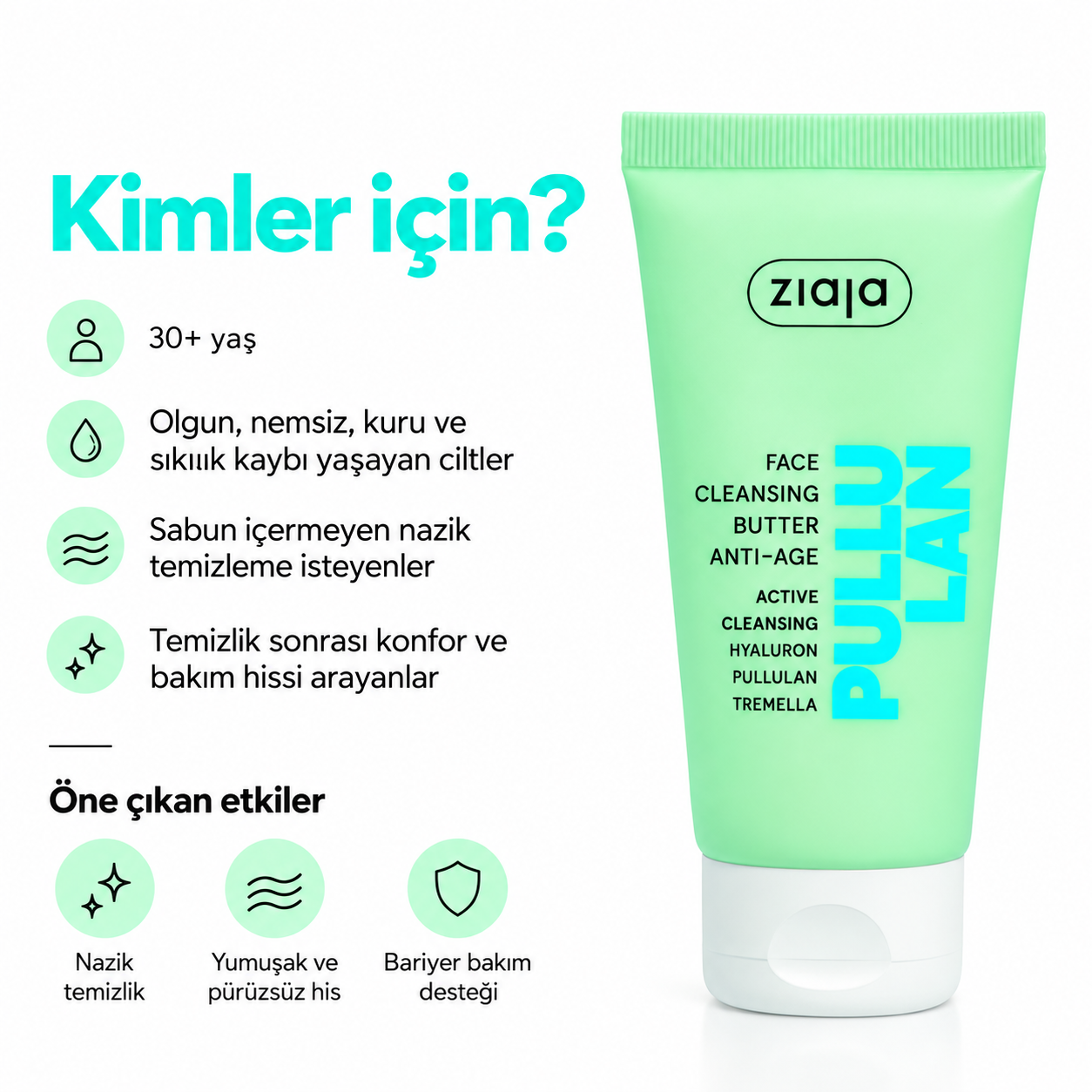 ZIAJASHOP - Ziaja - Ziaja Pullulan Yaşlanma Karşıtı Yüz Temizleme Balmı 75 ml