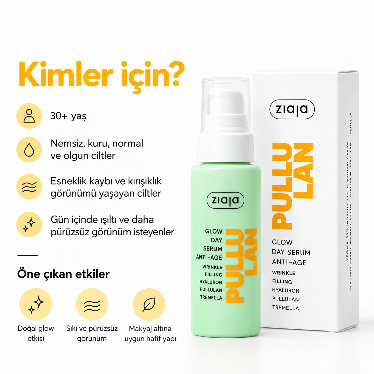 ZIAJASHOP - Ziaja - Ziaja Pullulan Yaşlanma Karşıtı Işıltı Veren Gündüz Serumu 50 ml