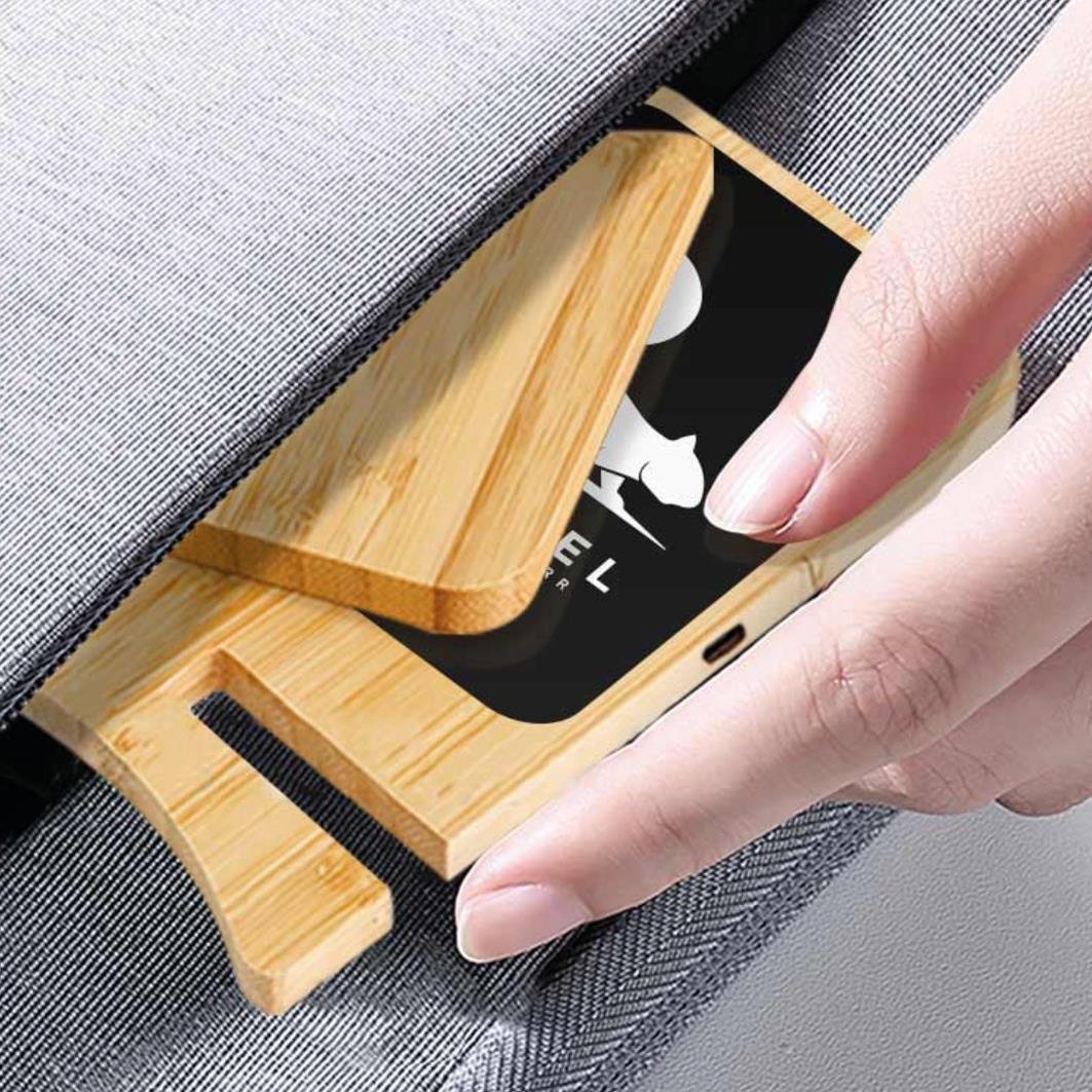 Kıbrıs Bambu Telefon Standlı Wireless Şarj Cihazı