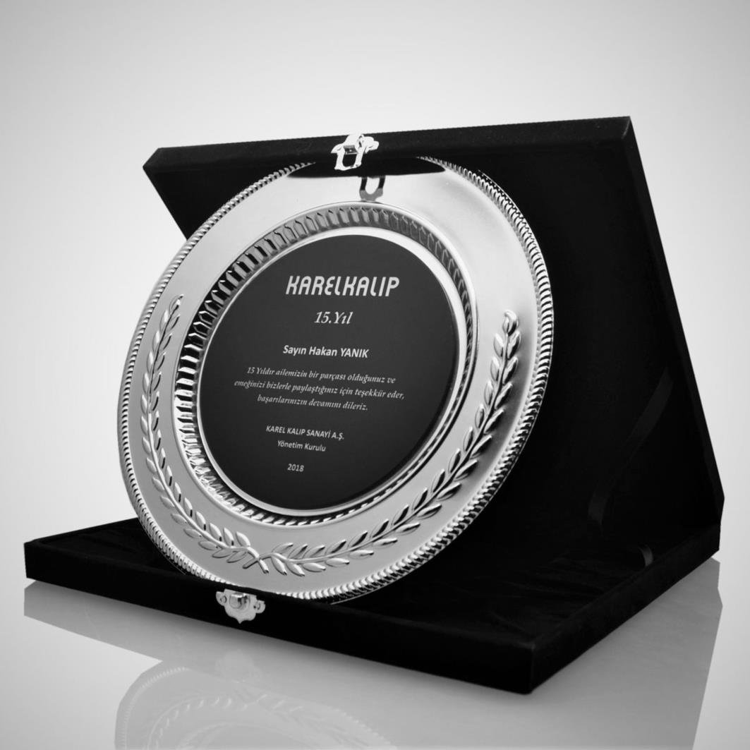 Kıbrıs Çelenk Gümüş Tabak Plaket