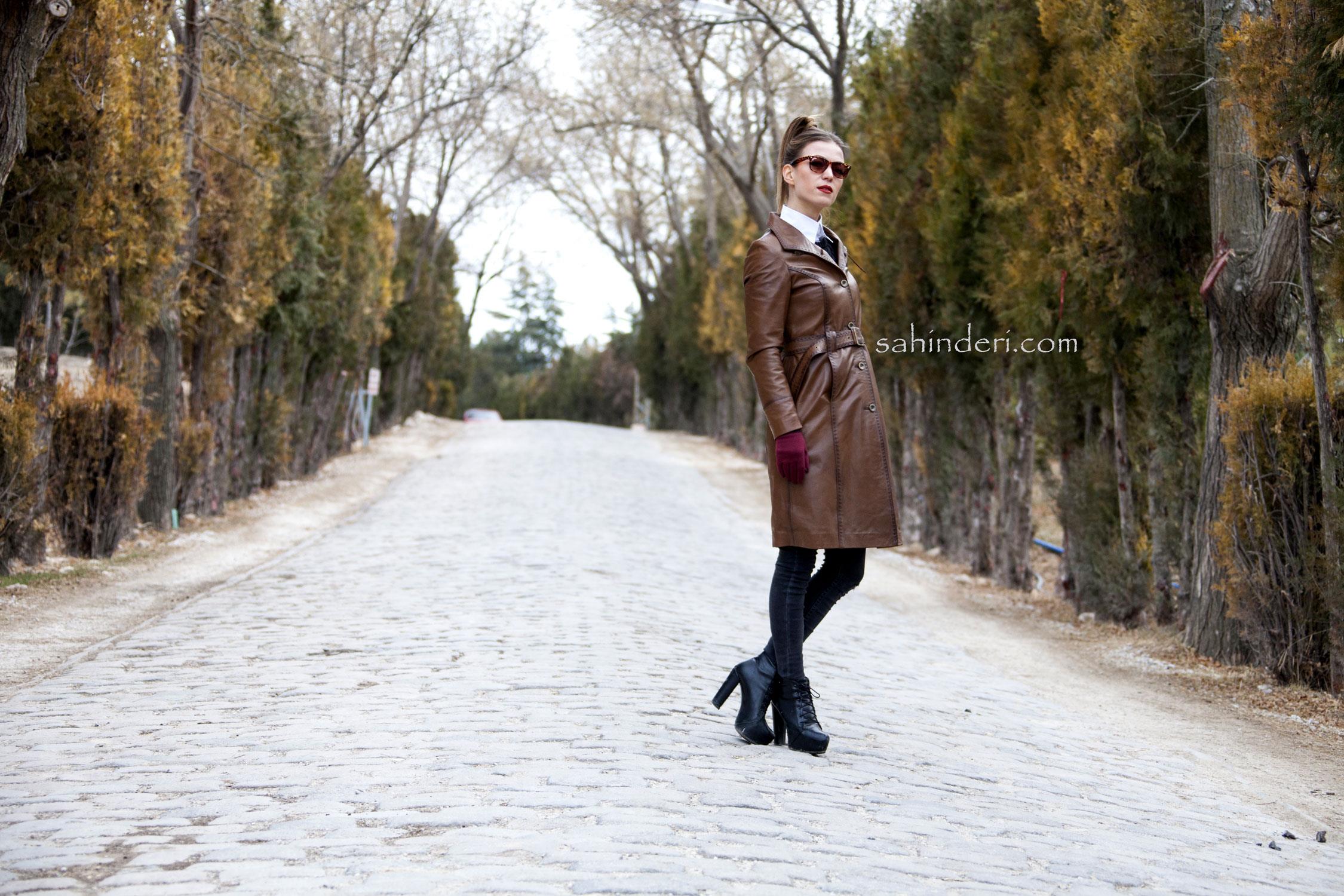 Bayan Taba Deri Pardesü