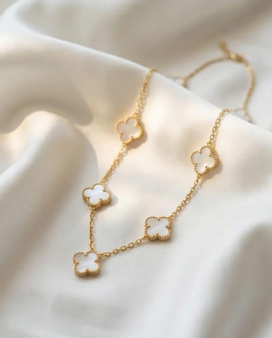 5Li Van Cleef Kolye Beyaz Taşlı