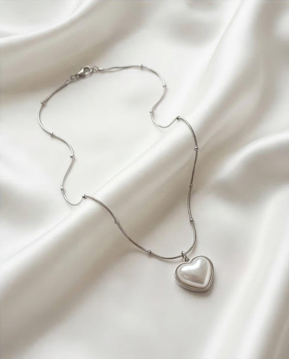 Bombeli Mine Kalp Kolye Silver