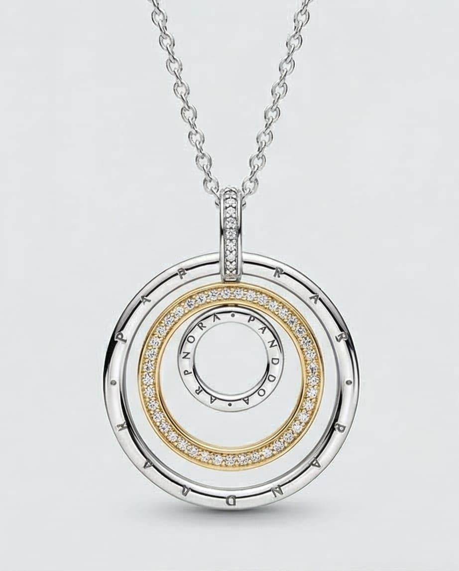 İç İçe Halka Kolye