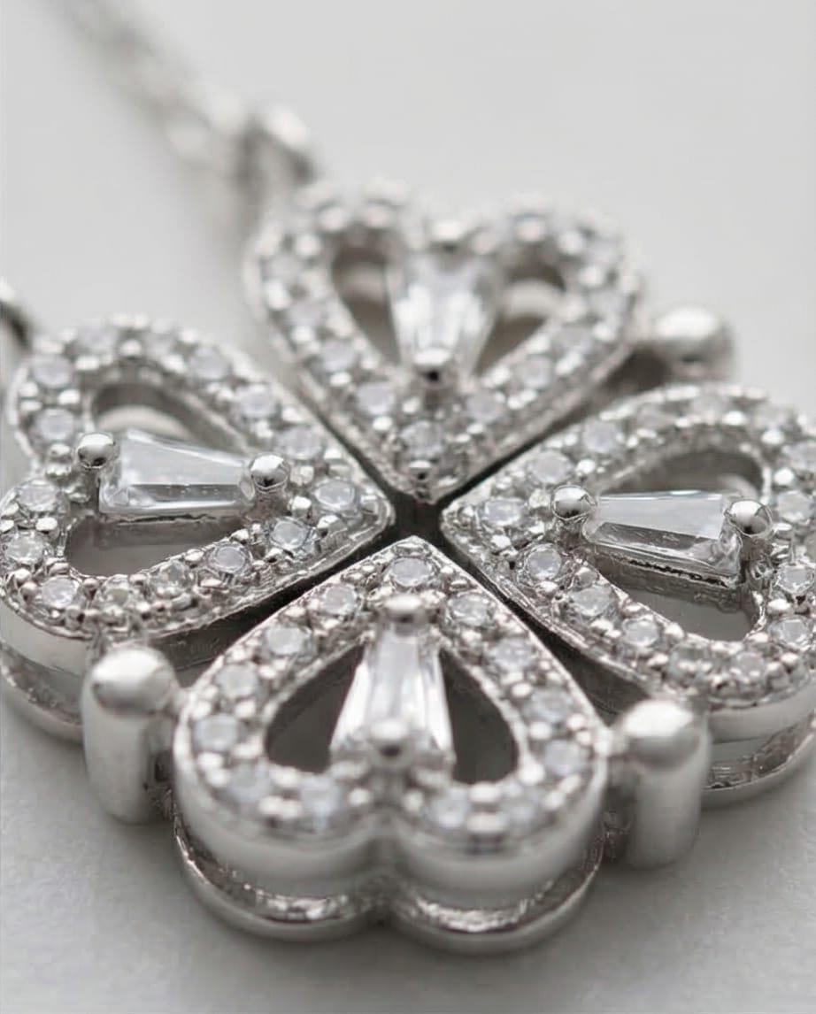 Mıknatıslı Kalp Kolye Silver