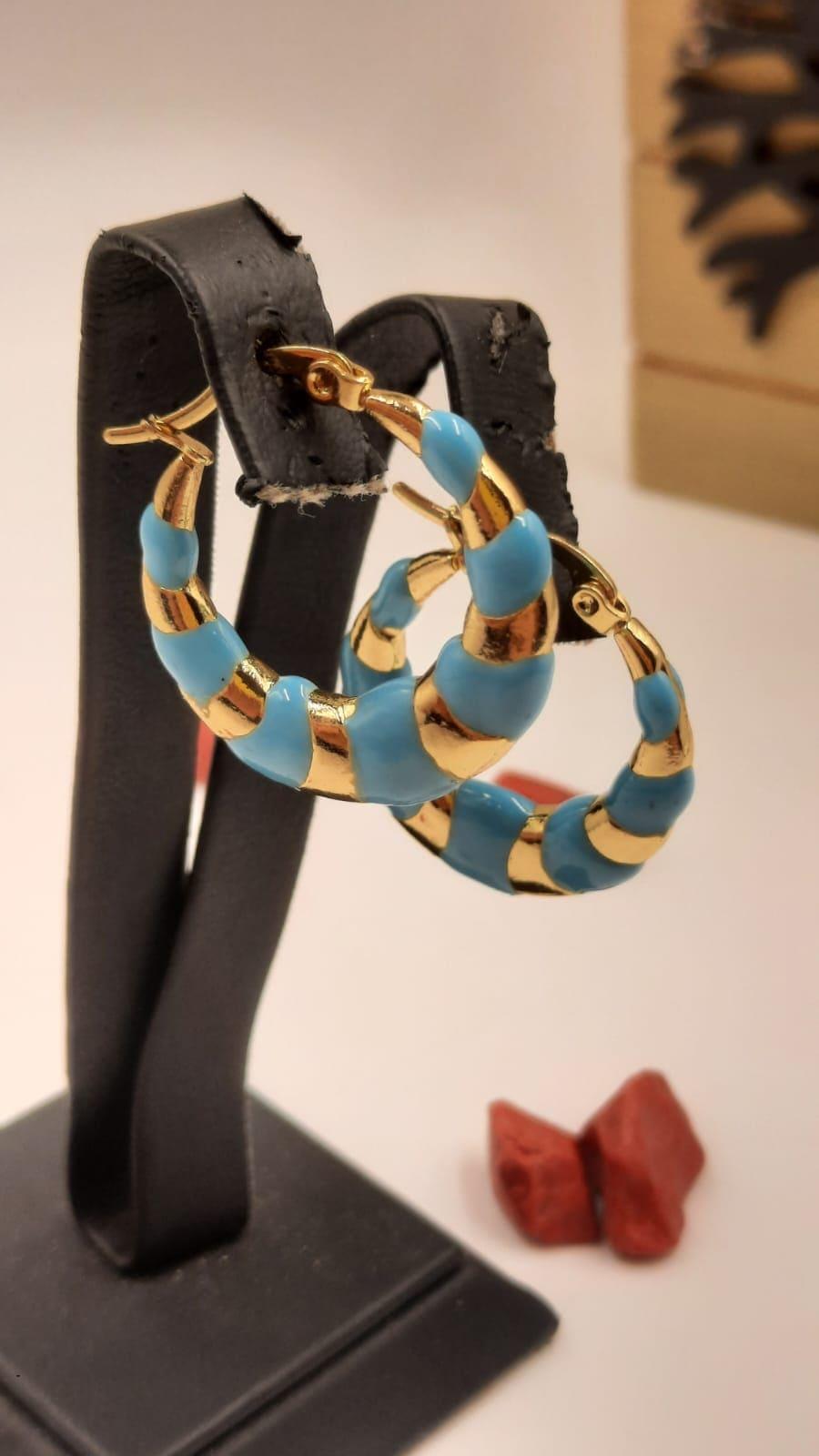 MİNELİ HALKA KÜPE