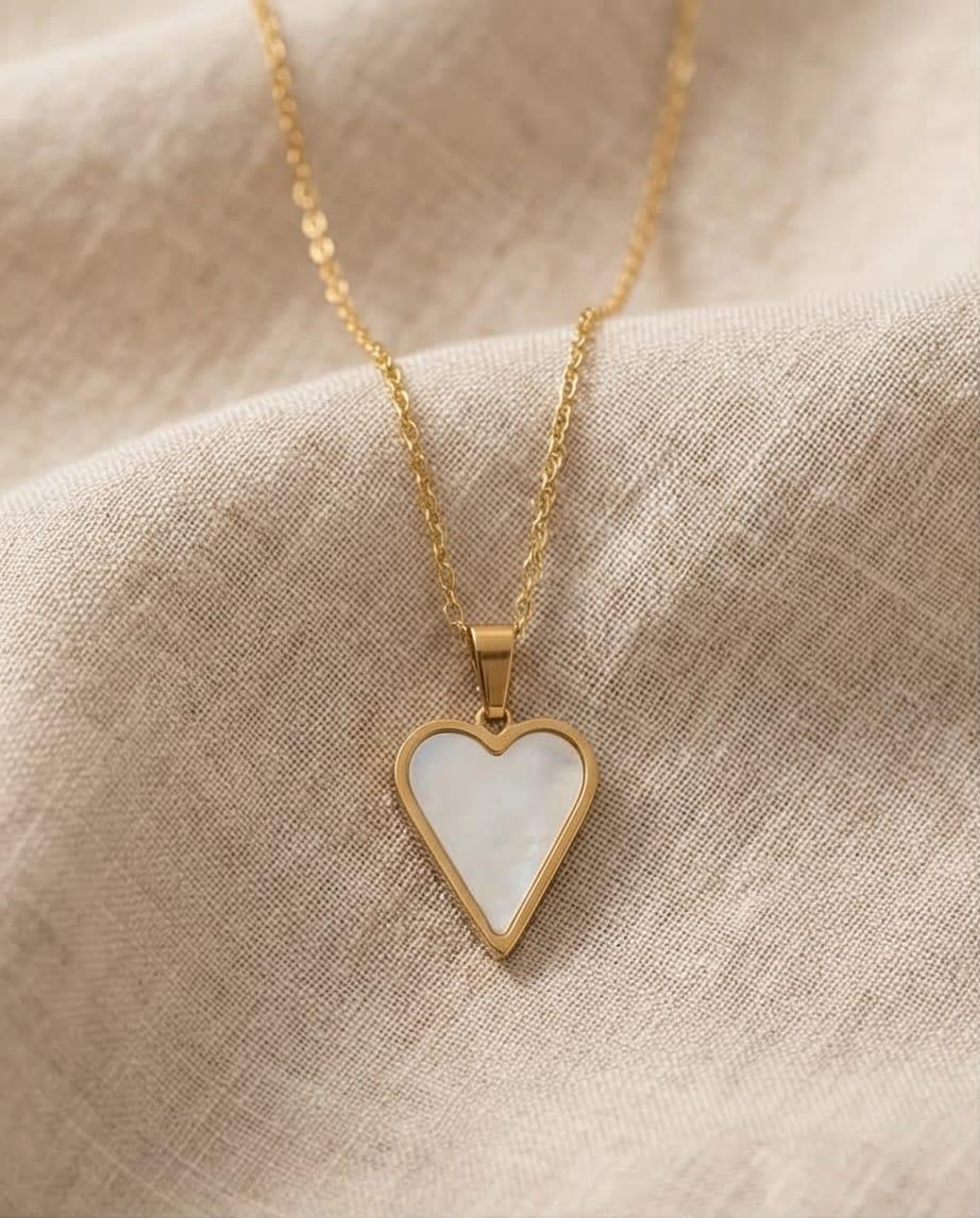 Mineli Pres Kalp Kolye