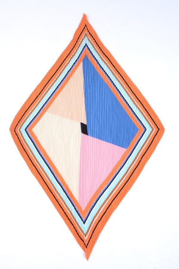 Piliseli Turuncu Saten Bandana Fular 50x50 cm
