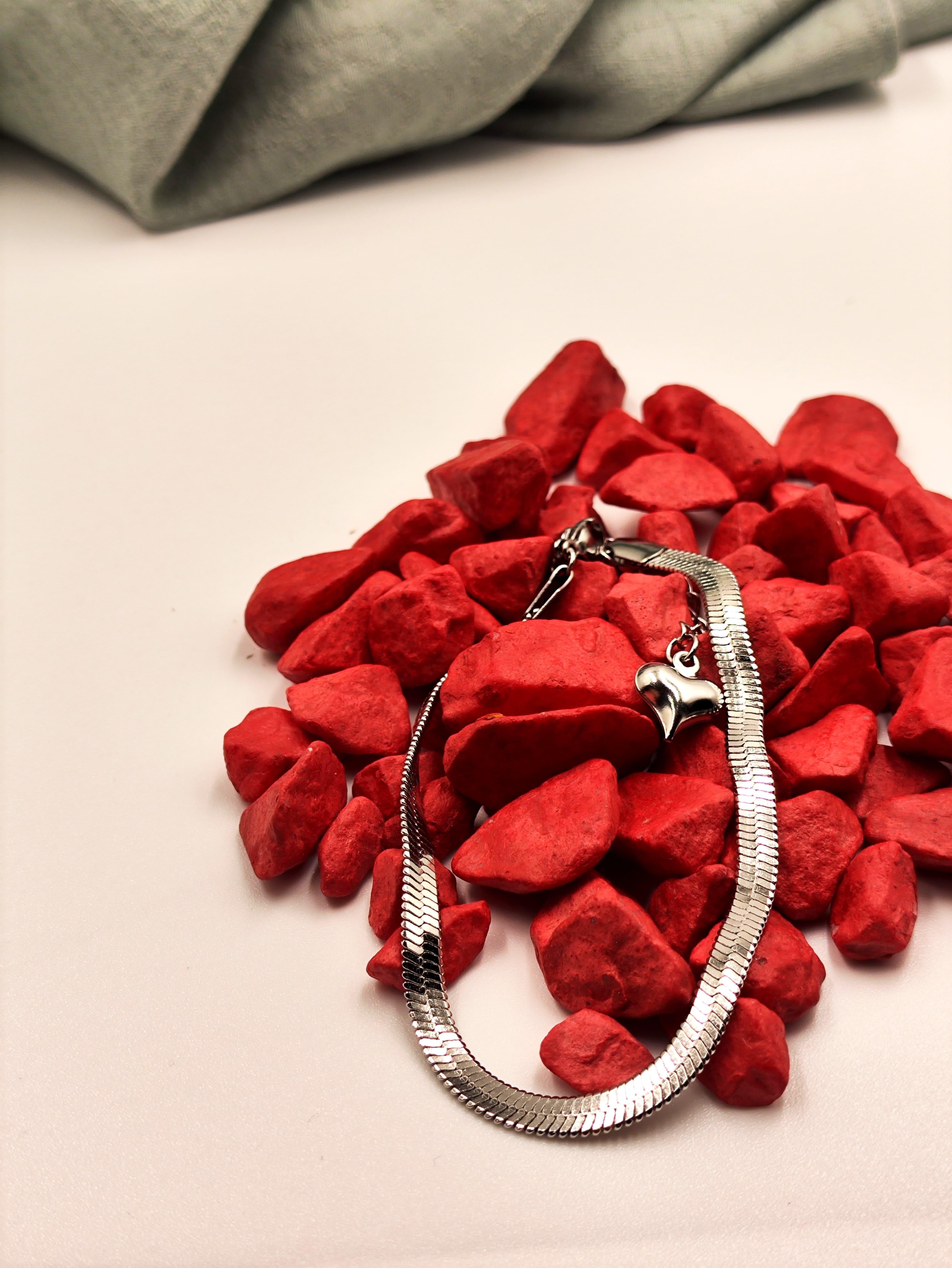 Yassı Zincir Bileklik Silver