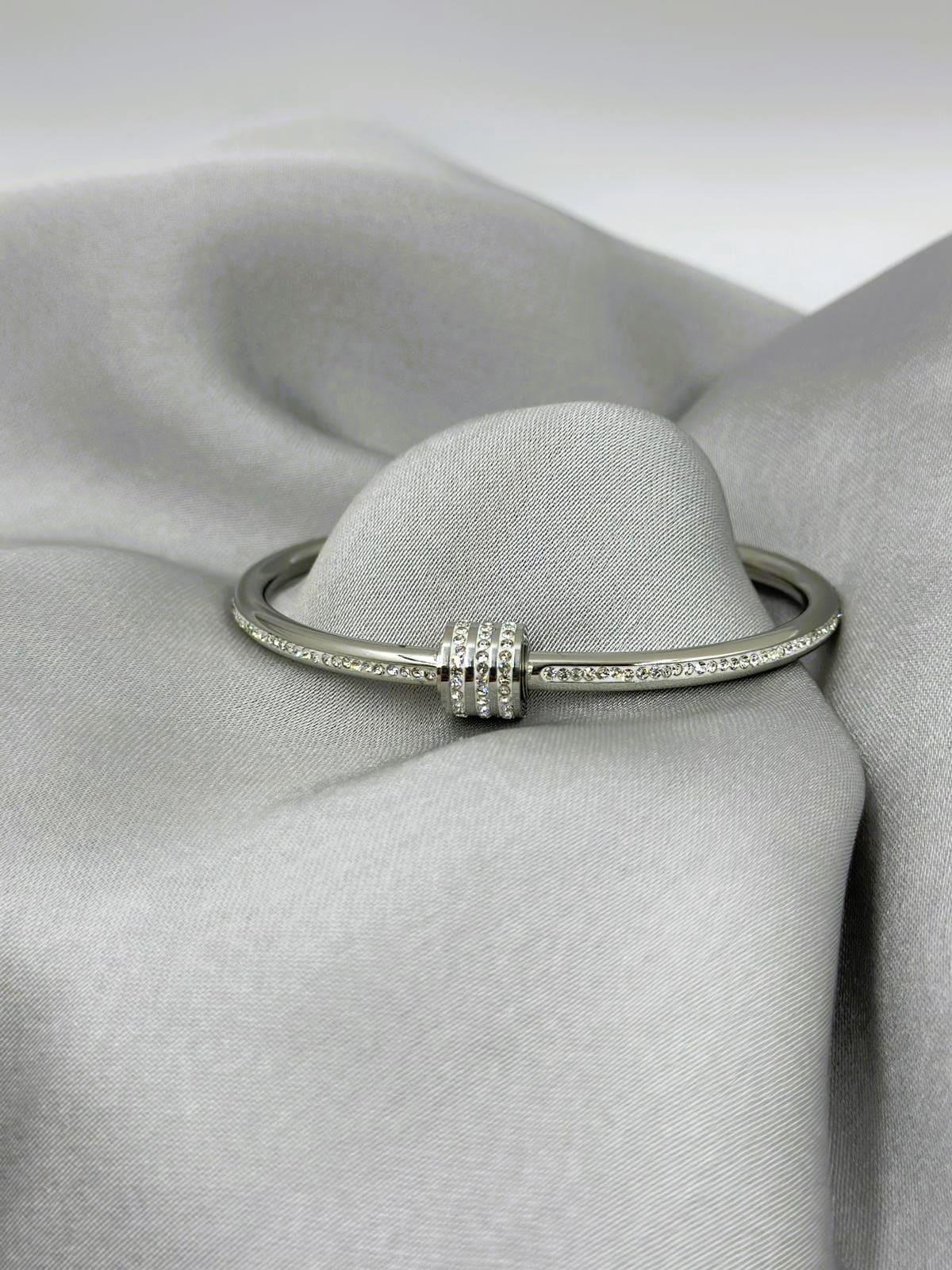 Zirkon Toplu Kelepçe Silver