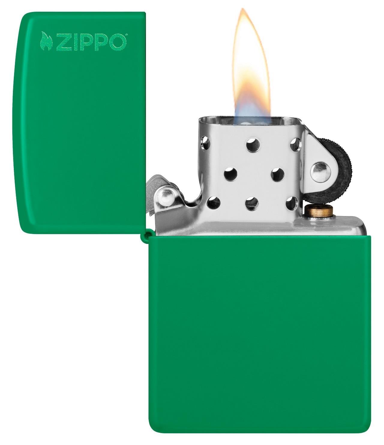 Zippo 48629 Grass Green Logo ÇAKMAK 48629ZL-103376 (5-1)