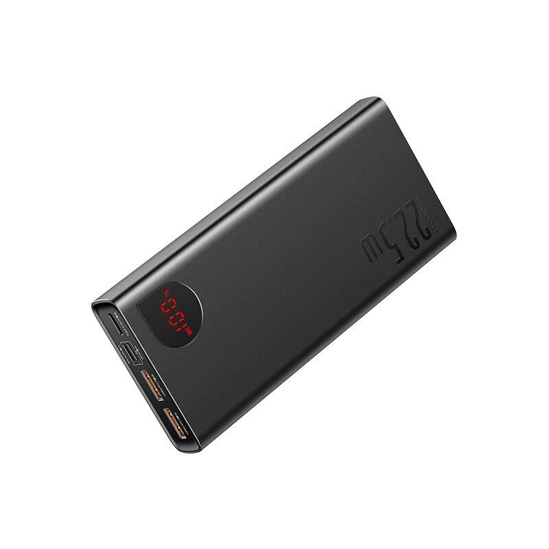 Baseus Adaman 10.000mAh Digital Display 22.5W 2xUSB + PD + QC. Powerbank-Siyah
