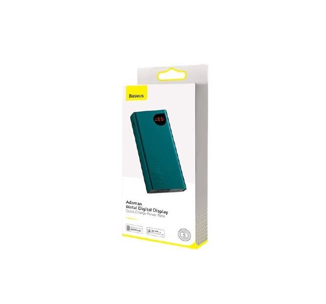 Baseus Adaman 10.000mAh Digital Display 22.5W 2xUSB + PD + QC. Powerbank-Siyah