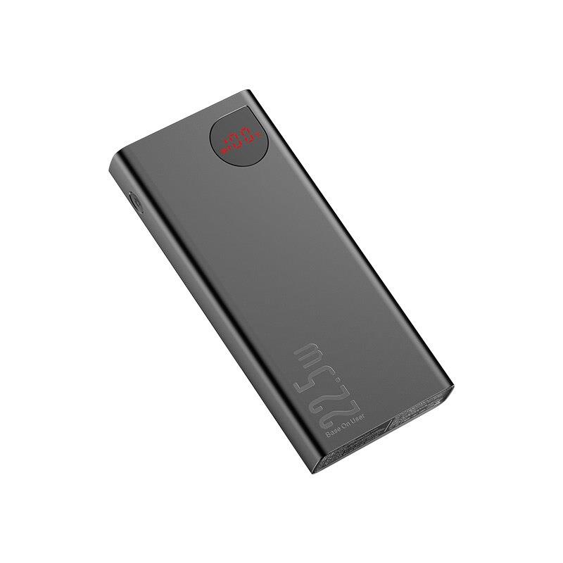 Baseus Adaman 10.000mAh Digital Display 22.5W 2xUSB + PD + QC. Powerbank-Siyah