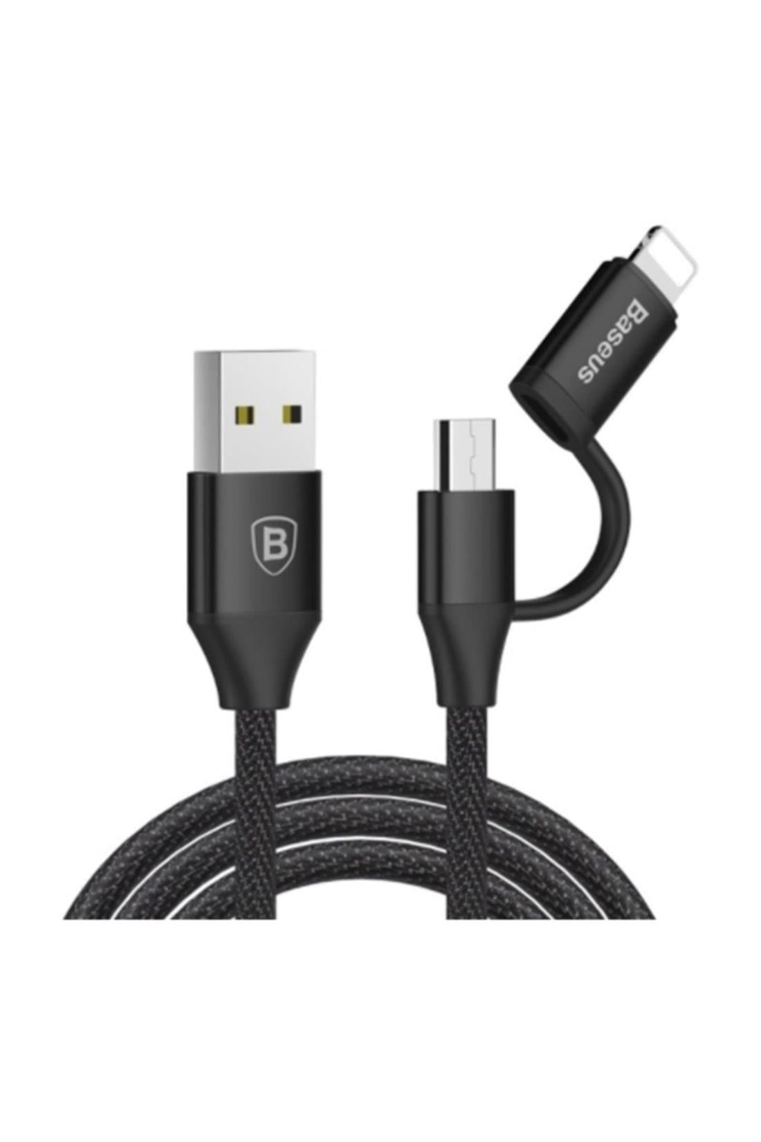 Baseus CAMLYW-01 Yiven 2-1 Kablo (micro-iphone) Black 1 m