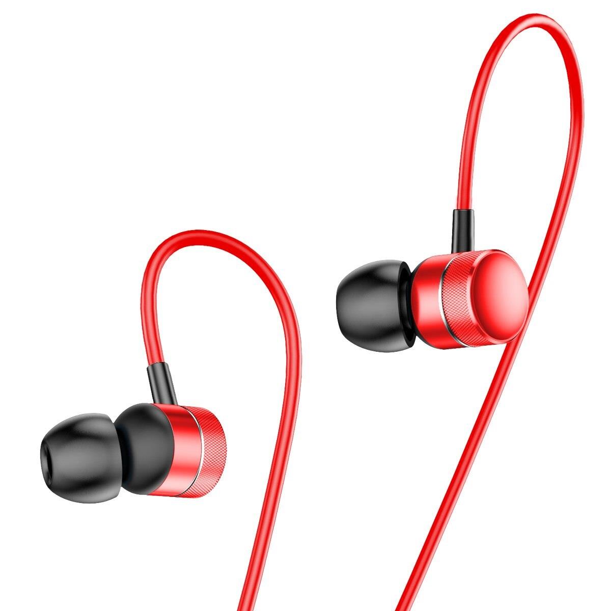 Baseus Encok Wire H04 3.5mm Kulakiçi Mikrofonlu Kulaklık-Kırmızı