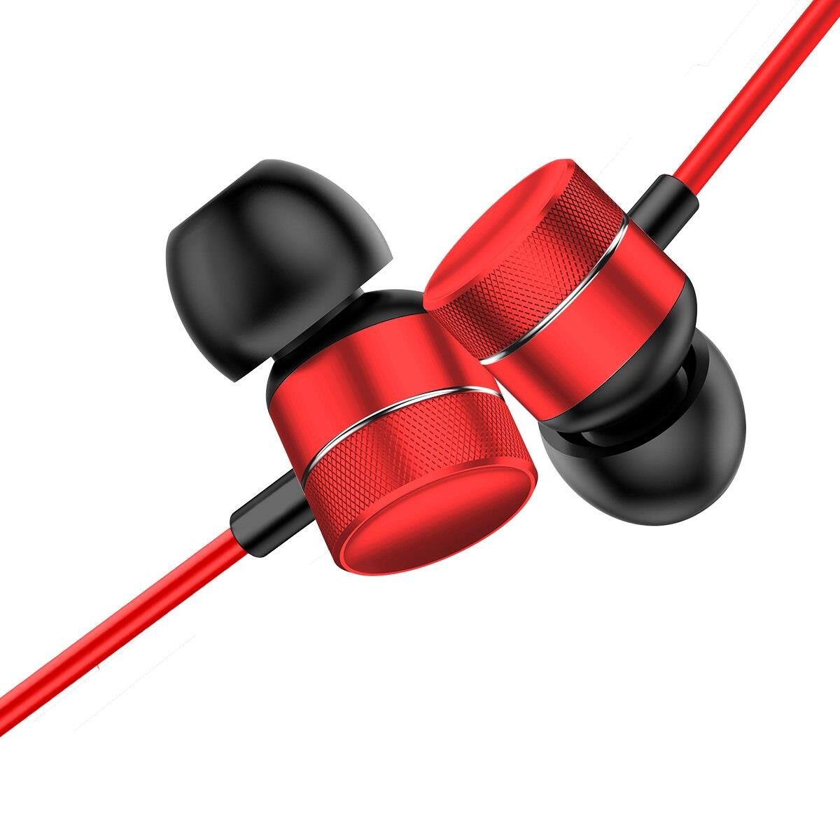 Baseus Encok Wire H04 3.5mm Kulakiçi Mikrofonlu Kulaklık-Kırmızı