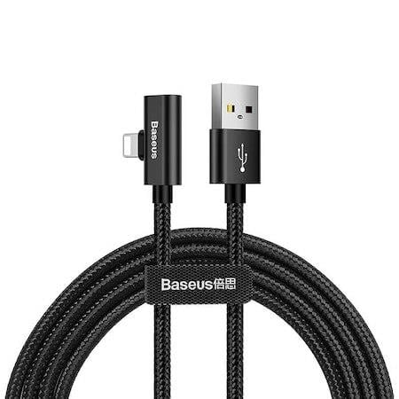 Baseus Entertaining 2A 1 Metre iPhone Lightning Data Şarj ve Ses Kablosu Siyah