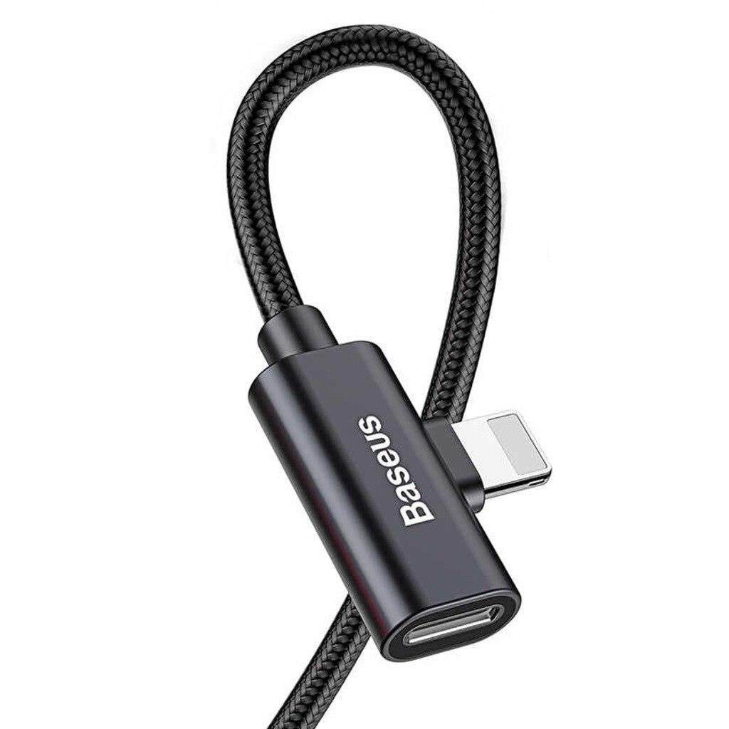 Baseus Entertaining 2A 1 Metre iPhone Lightning Data Şarj ve Ses Kablosu Siyah