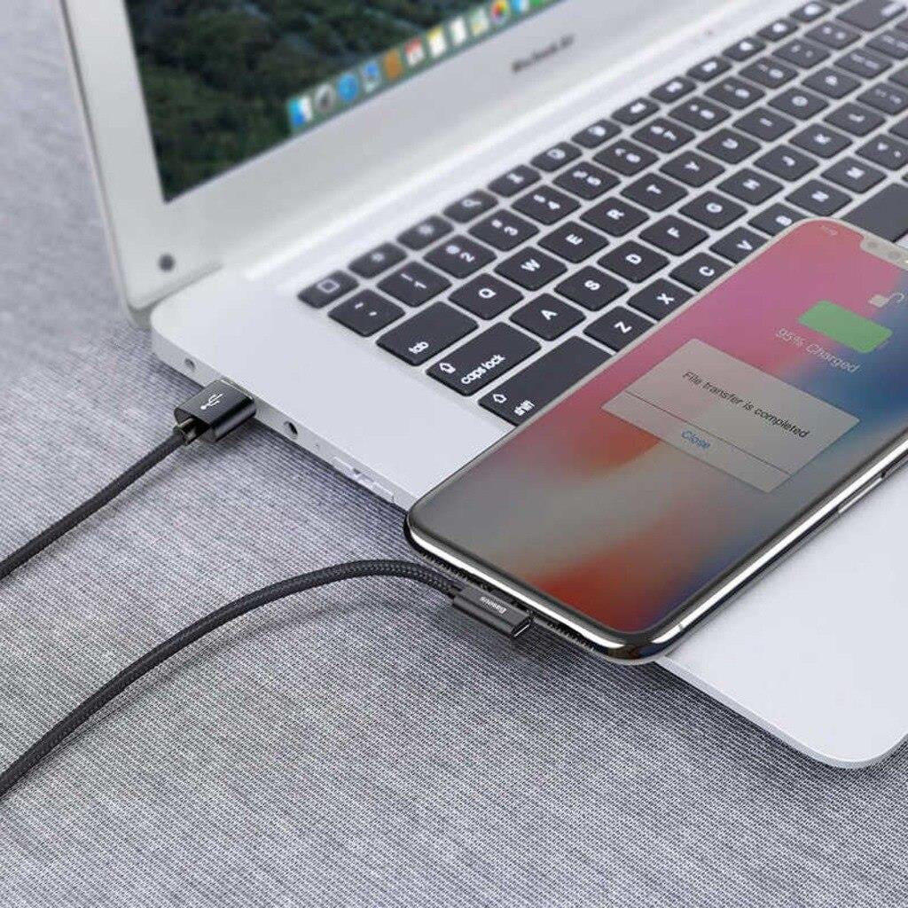 Baseus Entertaining 2A 1 Metre iPhone Lightning Data Şarj ve Ses Kablosu Siyah